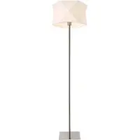 Lux.pro Vloerlamp, 152 cm, staande lamp, metalen voet, chroom/wit []