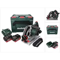 Metabo KT 18 LTX 66 BL accu invalcirkelzaag 18 V 165 mm + 2x accu 5,5 Ah + lader + metaBOX