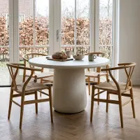 Giga Meubel Eettafel Romy Off-White Rond 150cm