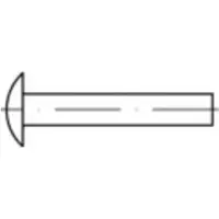 Toolcraft 112352 Klinknagel met laagbolkop (Ø x l) 4 mm x 6 mm Staal 1000 stuk(s)