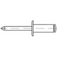 Toolcraft 160329 Open popnagel (Ø x l) 4 mm x 8 mm Aluminium Staal 500 stuk(s)