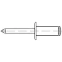 Toolcraft 159870 Open popnagel (Ø x l) 3.2 mm x 12 mm Staal Staal 500 stuk(s)