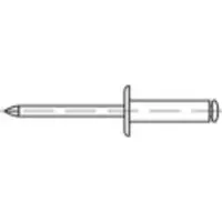 Toolcraft 160049 Open popnagel (Ø x l) 3.2 mm x 16 mm Aluminium Staal 500 stuk(s)