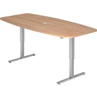 Hjh OFFICE PRO XMST 22 S - Walnoot 220 x 103 Tafelhoogte I Elektrisch in hoogte verstelbaar