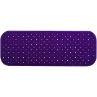 MSV Douche/bad anti-slip mat badkamer - rubber - paars - 36 x 97 cm - Badmatjes