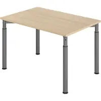 Hjh OFFICE PRO YAMA 12 G | 120x80 - 120x80 Tafelhoogte I In hoogte verstelbaar Eiken/Grafiet