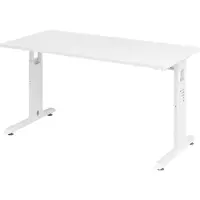 Hjh OFFICE PRO MEGA 614 W - Tafelhoogte I In hoogte verstelbaar Wit/Wit