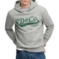 Superdry Sweatshirt grijs gemêleerd / donkergroen