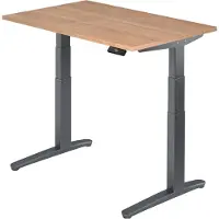 Hjh OFFICE PRO XBHM 12 GG - 120x80 Walnoot Tafelhoogte I Elektrisch in hoogte verstelbaar