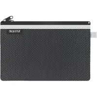 Leitz WOW etui met twee vakken maat L Zwart