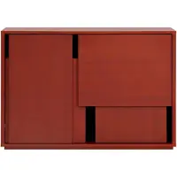 Design House Stockholm Layer Bijzettafel 120 Cm Rood - Dressoirs en buffetkasten Eikenfineer Red - 3540-4000