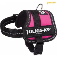 Julius-K9 power-harnas / tuig voor labels fuchsia