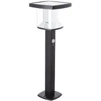 Xanlite Zwarte, vierkante solarverlichting, 600 lumen