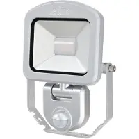 Ledino Spot Charlottenburg sensor zilver 10W 3.000K, alu / grijs / zink, Aluminium, Modern, LED buitenlamp