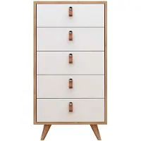 Skye Decor , Frenzu - FrenzuMDD, Eikenkleurig, Wit, Kommodes, 103x50x40 cm, 100% melaminecoating op spaanplaat
