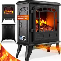 Monzana Elektrische Kachel Zwart 2000W met Verwarming 56,5x24x39cm