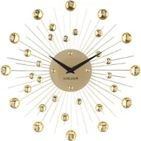 Karlsson Wandklok Sunburst - Kristal, Goud - Medium - Ø30cm - Scandinavisch