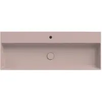 Xenz Dolce keramisch wastafelblad 120 met 1 kraangat, rose mat