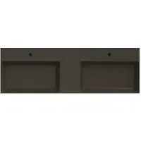 Xenz Dolce wastafel 140 2 kommen en 2 kraangaten coffee mat
