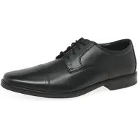 Clarks Clarksvoor mannen. 26162012 Howard Cap Leren Schoenen zwart (39.5), Leer, Plat, 1 tot 3 cm, Veters, Casual, Feest, Klassiek