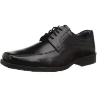 Hush puppies Brandon Zwarte Leren Veterschoenen Voor Heren