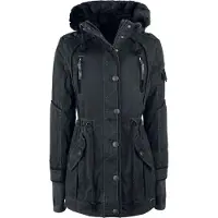 Brandit Winterjas - Saby damesparka - M tot XL - voor Vrouwen - zwart - Maat M