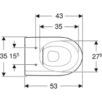 Geberit iCon wandtoilet, diepspuitmodel, gesloten vorm, Rimfree