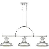 QUOIZEL LED Hanglamp Emery | 3X E27 Max 60W | Dimbaar | Imperial Silver