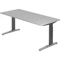 Hjh OFFICE PRO XTRA XB 19 GC - Grijs 180 x 80 Tafelhoogte I In hoogte verstelbaar