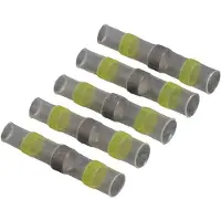 Quadrios 22C464 Stootverbinder Met krimpkous 4.0 mm² 6.0 mm² Volledig geïsoleerd Geel 1 set(s)