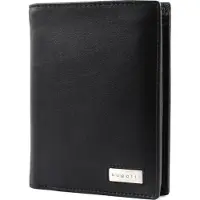 Bugatti Leer portemonnee City Line RFID Coin Wallet Combi Style 13CC Metal Logo Black zwart