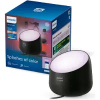 Philips Smart Lighting - Squire Lite Tafellamp - Gekleurd en instelbaar wit licht - Muzieksynchronisatie - Wall washer - Zwart - Werkt met de WiZ app - Wifi