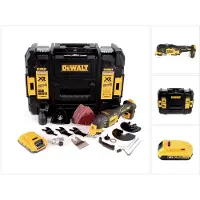 DeWalt DCS 356 NT Akku Multitool 18V Brushless + 35tlg. Zubehör + 1x Akku 2,0 Ah + TSTAK - ohne Lad