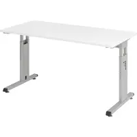 Hjh OFFICE PRO MEGA 614 S - Tafelhoogte I In hoogte verstelbaar Wit/Zilver