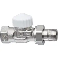 Heimeier V-Exact radiatorafsluiter recht dt 15 - 1/2 inch Vernikkeld