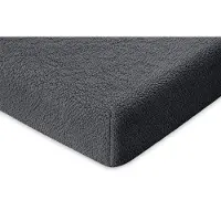 Eleganzzz Hoeslaken Teddy Pluche 35cm Hoekhoogte - anthracite 180x200cm