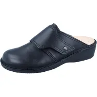 Finn Comfort Muiltjes 'Pantolette Damen 02526 014099 Glattleder in schwarz' zwart