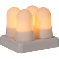 Anna's Collection Oplaadbare vlamverlichting | 6,8 x 5 cm | Wit | 4 stuks