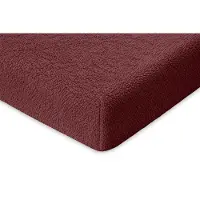 Eleganzzz Hoeslaken Teddy Pluche 35cm Hoekhoogte - bordeaux 80/90x200cm