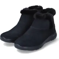 SKECHERS dames enkellaarsjes, gevoerd met warme stof, zwart