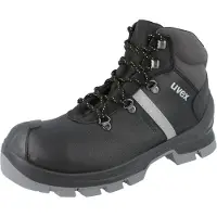 Uvex 6510244, voor heren, volwassenen, zwart, grijs, outdoorlaarzen, geschikt voor wandelen en wandelen, effen kleur