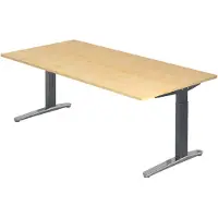Hjh OFFICE PRO XTRA XB 2E GC - Esdoorn 200 x 100 Tafelhoogte I In hoogte verstelbaar