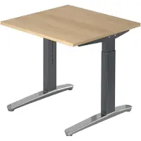 Hjh OFFICE PRO XTRA XB 8 GC - 80 x 80 Eiken Tafelhoogte I In hoogte verstelbaar