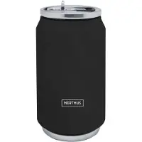 Nerthus Blikje vacuüm 330ml zwart (warm en koud)