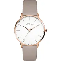 s.Oliver dameshorloge - 34 mm - Plat, tijdloos, geschikt voor dagelijks gebruik, analoog polshorloge