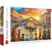 Trefl Venetië: Schattige Honden – 1000-delig Puzzel, Zonnig Uitzicht