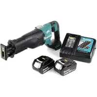 Makita Sabelzaag, DJR 187 Accu Reciprozaag 18 V Borstelloze Reciprozaag + 2x 6.0 Ah Accu + Lader