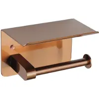 FortiFura Calvi toiletrolhouder - met plateau - PVD - geborsteld koper SW1183051