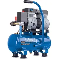 Scheppach Ultra Silent Compressor HC08Si | 1,5 pk / 1100 W | 8 bar | 6 liter | 162 liter/min zuigcapaciteit | 67,4 dB(A)* | Stil | Inclusief drukregelaar en koppeling