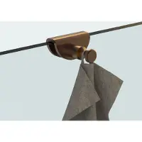 FortiFura Galeria handdoekhaak voor glaswand - geschikt voor 8mm glas - PVD - geborsteld koper SW1152339